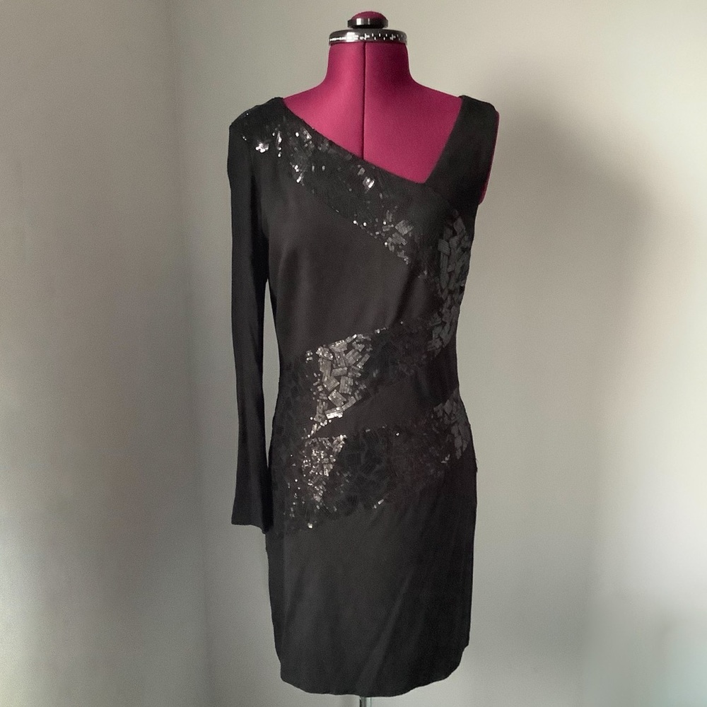 🎉2xHP🎉LAUNDRY SHELLI SEGAL 1-Shoulder Black 👗 - Picture 2 of 7
